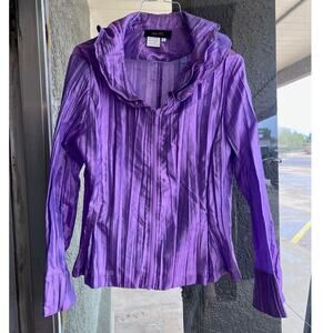Bala Bala purple crinkle wire neck blouse size L